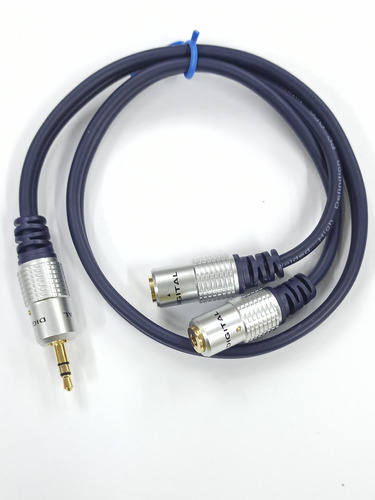 Extensión Audio Cable 3.5 Mmtrs Plug A 2 Jack 3.5mm Trs 50cm