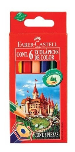 Lapiz Faber Castell Original Caja X6 Lapices Colores Cortos