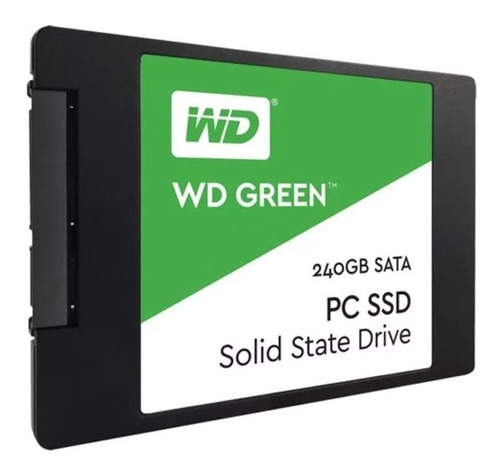 Imagen 1 de 4 de Disco Solido 240gb Western Digital Wd Green Ssd Sata 3 2.5in