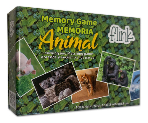 Juego De Memoria Animal 100 Cartas Flink