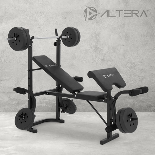 Altera Bm-002 Banco Multipocisiones Para Pesas Kit Con Disco