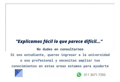 Imagen 3 de 4 de Clases De Estadística , Análisis Matemático, An. De Datos