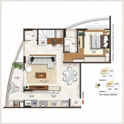 Imagem 15 de 15 de Residencial Back Green Towers-duplex 3 Dorm/suite -trindade - 1659