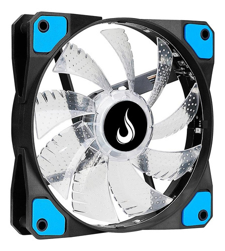 Cooler Fan Rise Mode Wind W1 120mm Led Azul Preto Rm-wn-01bb