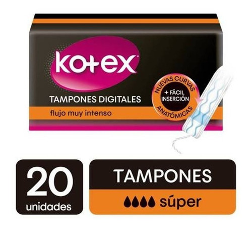 Tampones Digitales Super Intenso Kotex X20 Uni