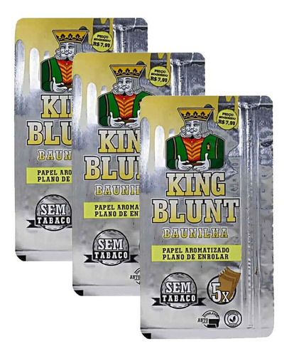 Kit Pack Seda King Blunt Baunilha Com 3