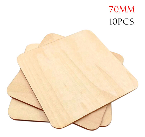 10 Piezas De Astillas De Madera Con Esquinas Redondeadas De