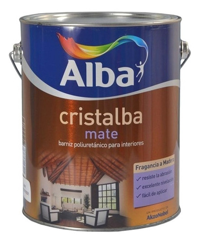 Cristalba Barniz Poliuretanico Mate 1lt Pintumm