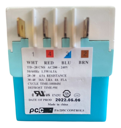 Timer Defrost Para Heladera Deshielo Gafa Original Td-20c