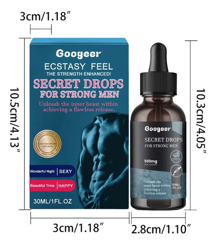 Googeer Secret Drops For Hombres Fuertes, 1 Garrafa