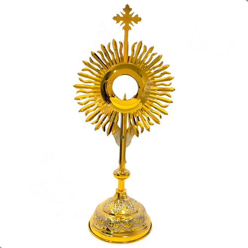 Custodia U Ostensorio Santísimo 65 Cm Corona Laurel Y Angel