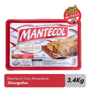 Mantecol 3kg Clásico Con Almendras - Bajo En Sodio