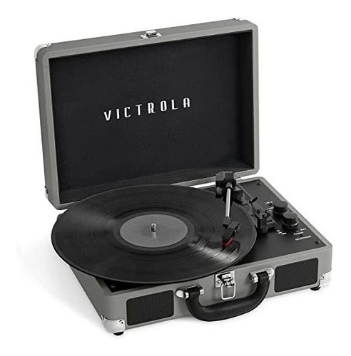 Tocadiscos Vintage Bluetooth - Victrola - Gris Claro Y Negro