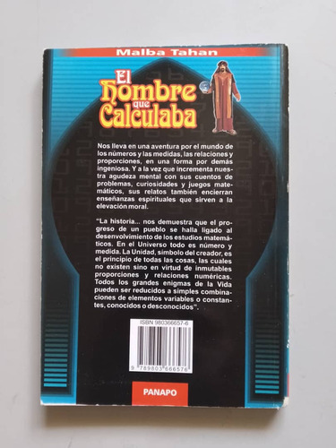 El Hombre Que Calculaba. Malba Tahan. Editorial Panapo (Usado)