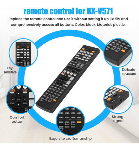 Zy Mando A Distancia Para Yamaha Rx-v375 Rx-v467 Rx-v565