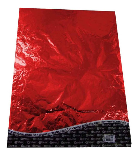 Papel Chumbo Vermelho 43,5x59 Cm 50 Uni - Embale
