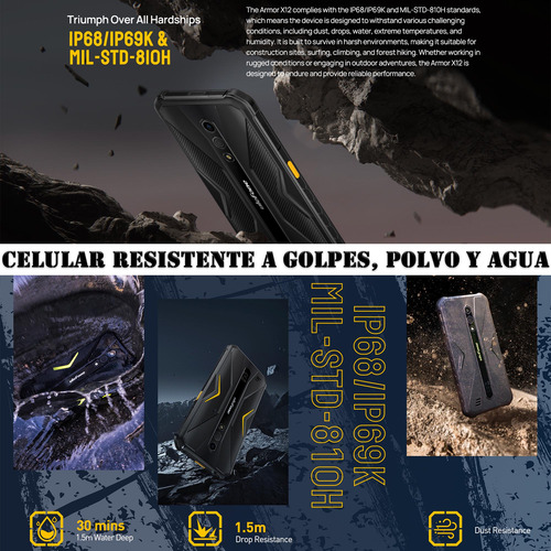 Ulefone Armor X12 - Celular Todo Terreno Resistente Caidas