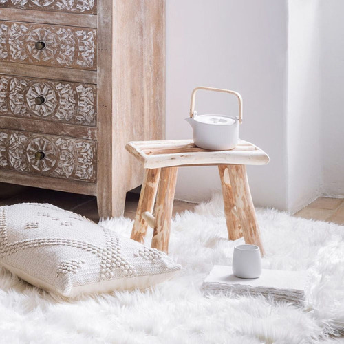 Taburete De Madera Woody Natural Atmosphera