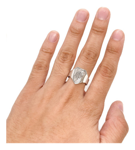 Anillo Escudo Equipo FĂștbol Argentina Plata 925 C - Grande Plata 925
