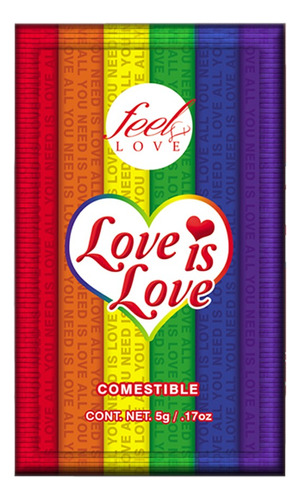 Lubricante Gel Love Is Love Comestible 5ml Feelmaxx