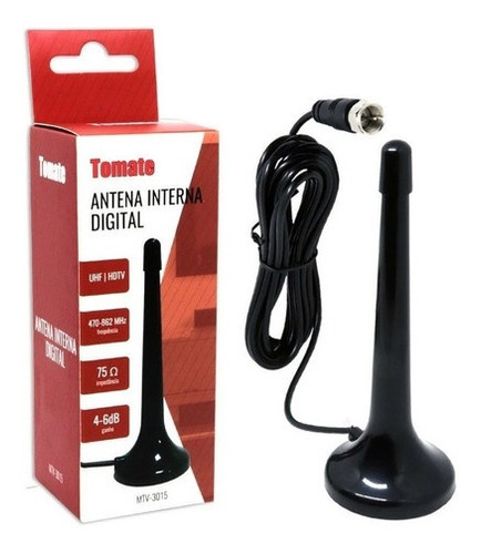 Mini Antena Digital Interna Hdtv Uhf Tomate - Mtv-3015