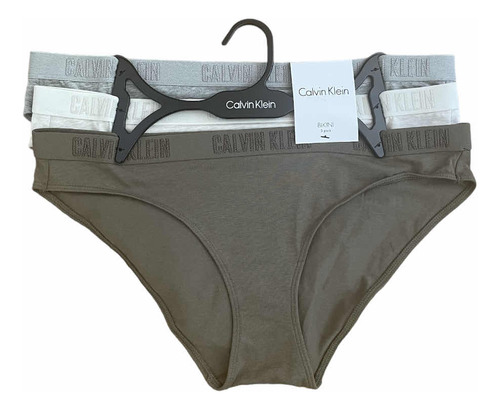 Bikini Calvin Klein Pack 3 Calzón Pantaleta Ck Algodón (f)