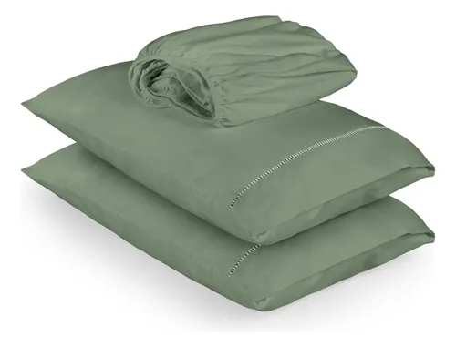 Kit Jogo De Lençol Elástico Casal + Fronha Roupa De Cama (várias cores)