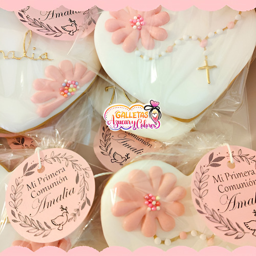 Galletas Decoradas Comunión Personalizada Souvenir Cookies