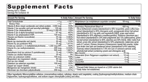 Metagenics Phytomulti Multivitamínico Sin Hierro 60 Tabletas