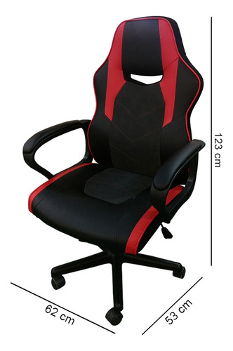 Cadeira Gamer Ergonômica Escritório Giratoria Overx Pro Opt Cor Black/Red