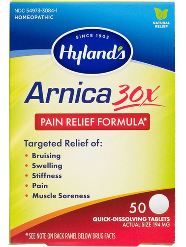 Hylands Arnica Montana 30x Tablets, Natural Relief Of Bruise