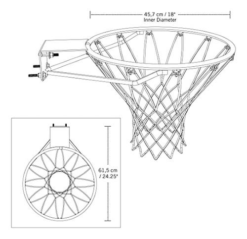 Aro De Baloncesto Clásico Color Naranja