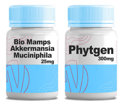 Bio Mamps Akkermansia Muciniphila 25mg + Phytgen 300mg 60 Cp Sabor Sem Sabor
