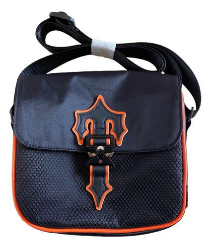 Bolso Lateral Trapstar Messenger 1.0, Negro/naranja