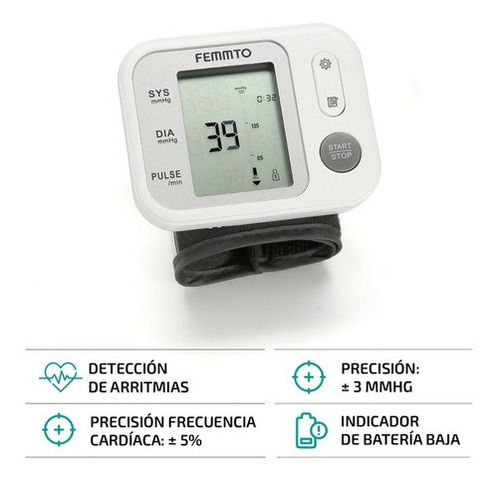 Imagen 4 de 9 de Tensiometro Digital De Muñeca Automático Femmto Yk-bpw3 Sensor De Posicionamiento De Brazo