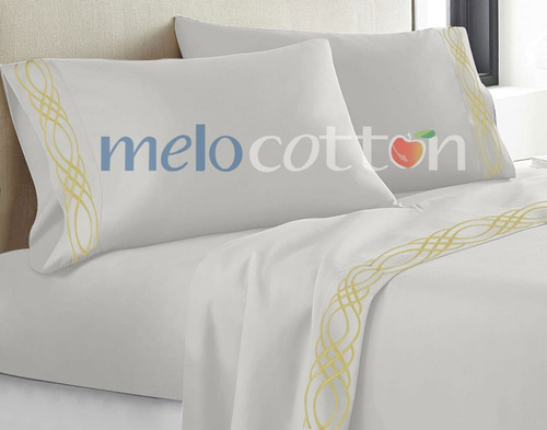 Imagen 2 de 8 de Sabanas King Size 2500 Hilos Bordada, Color A Elegir