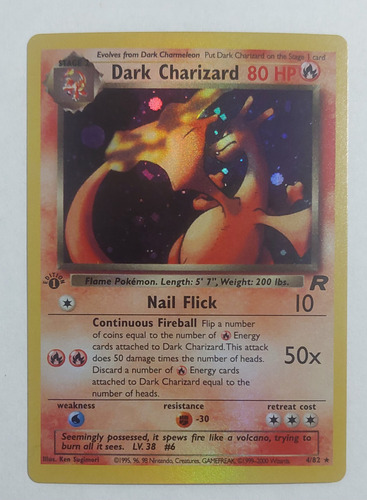 Dark Charizard Holo 4/82 - Team Rocket Set 2000 - Proxy Dark Charizard Inglés