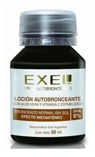 Loción Autobronceante 6% Con Color Bronceado Exel 50ml X4