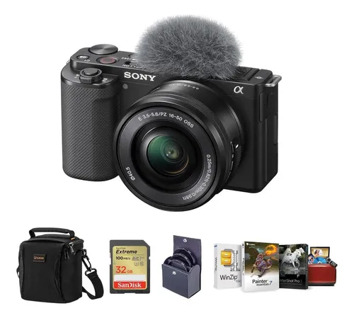 Sony Zv-e10 Cámara Sin Espejo Con Lente De 0.630-1.969 In, P