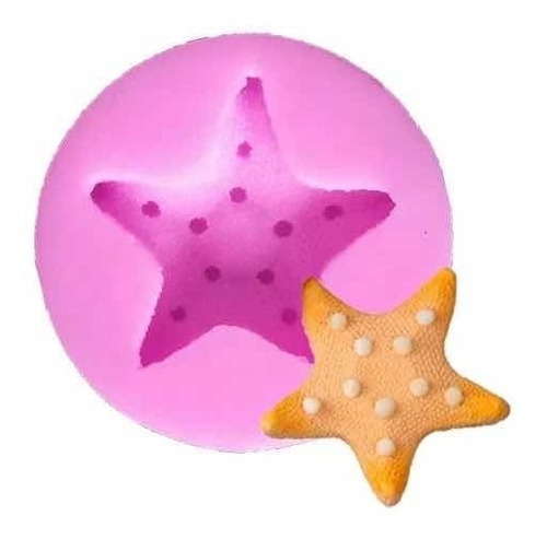 Molde Silicona Mar Estrella Fondant Porcelana Torta