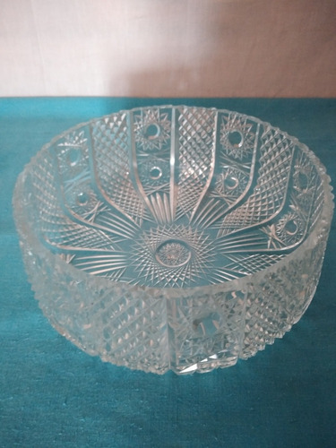 Imagen 1 de 3 de Centro De Mesa Blanco Cristal Tallado Artesanal -