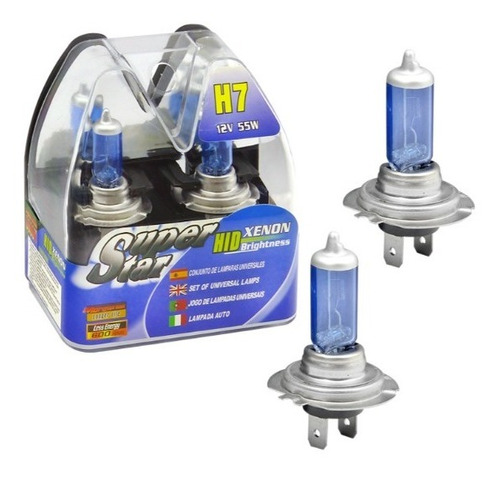 Ampolletas H-7 Hid Xenon, 55watt-12volt, Luz Blanca