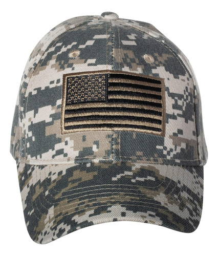 Gorra Béisbol Bordada Con Camuflaje Digital Bandera Estados