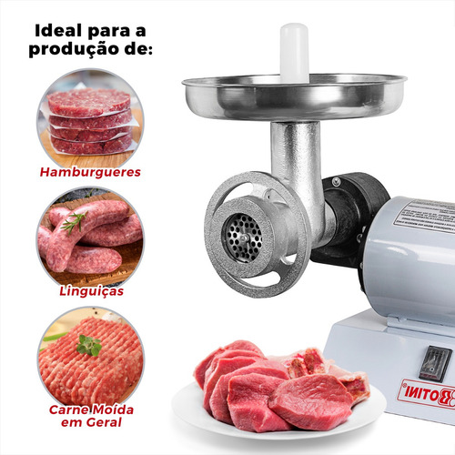 Moedor De Carne E Café Em Inox Elétrico Botini