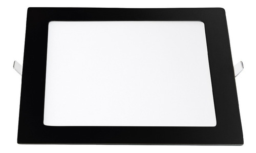 Panel Spot Embutir Led Cuadrado Negro 18w 1500lm Techo 