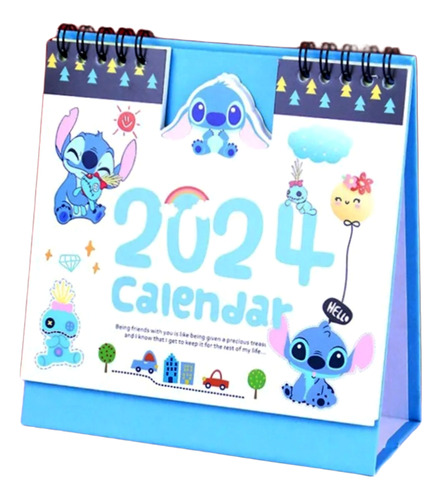 Stitch Nuevo Calendario De Escritorio 2024/ Diseño Tierno 