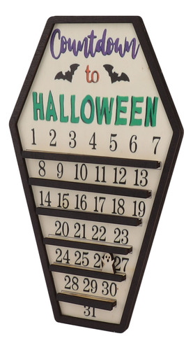 Calendario De Halloween Con Cuenta Regresiva Para Adviento,