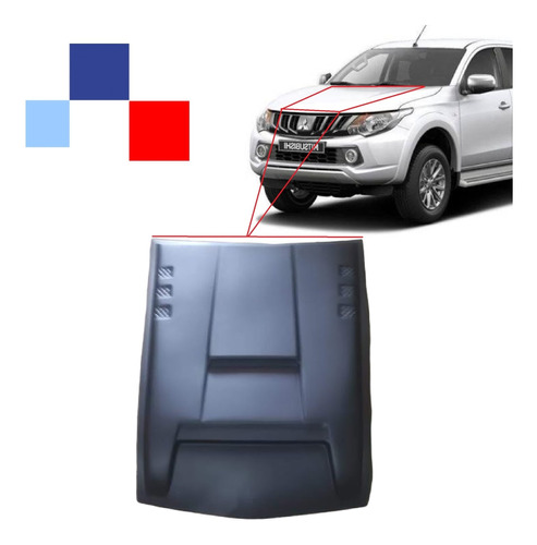 Moldura Capot Tunning Mitsubishi L200 2016-2019