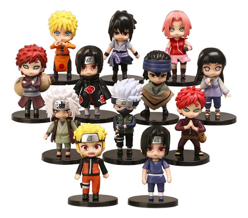Set 12 Figuras Anime Naruto Shippuden Colección