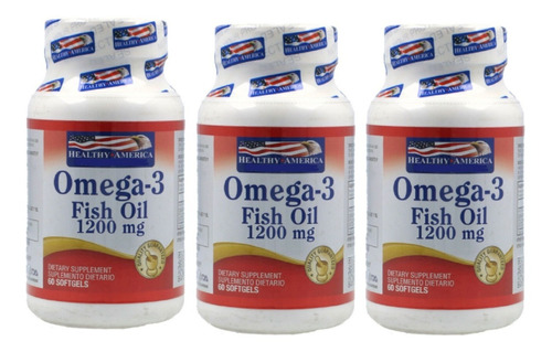3 X Omega 3 Fish Oil 1200mg 60u - Unidad a $688